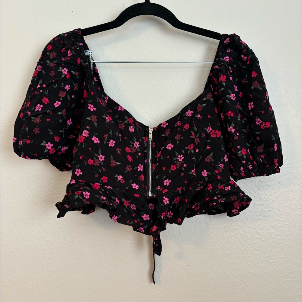 X Revolve For Love & Lemons Tie Blouse M - Picture 5 of 7